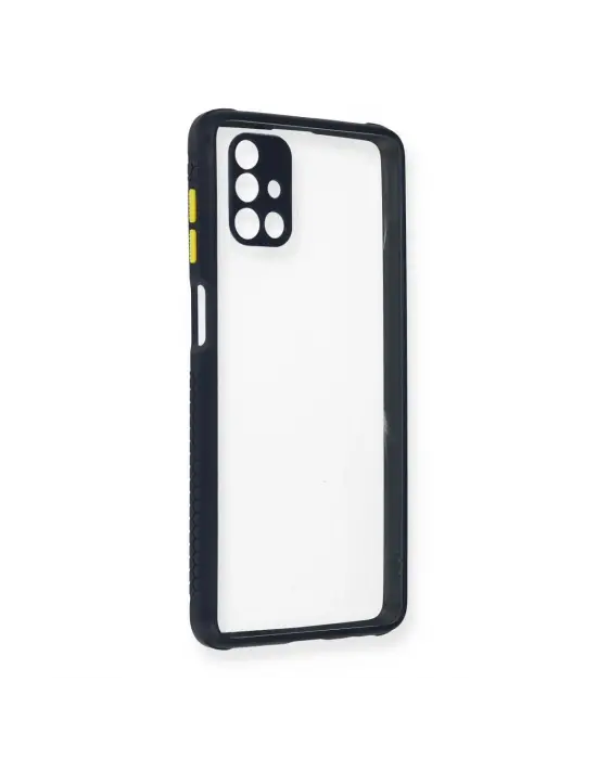 Samsung Galaxy M51 Kılıf Miami Şeffaf Silikon - Lacivert