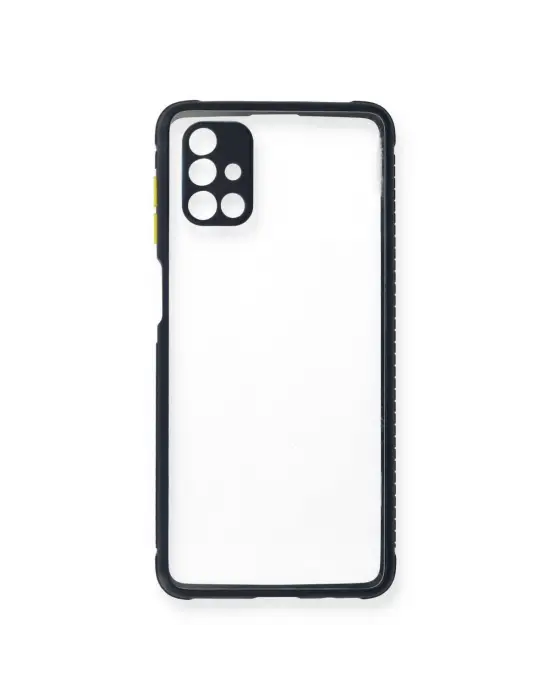 Samsung Galaxy M51 Kılıf Miami Şeffaf Silikon - Lacivert