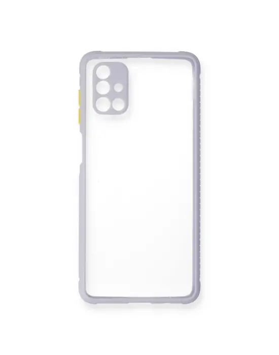 Samsung Galaxy M51 Kılıf Miami Şeffaf Silikon - Lila