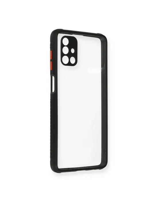 Samsung Galaxy M51 Kılıf Miami Şeffaf Silikon - Siyah
