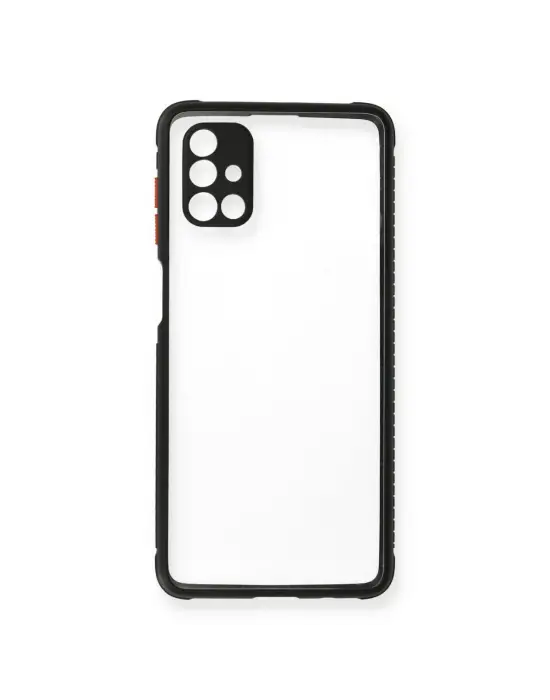 Samsung Galaxy M51 Kılıf Miami Şeffaf Silikon - Siyah
