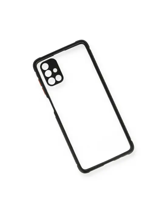 Samsung Galaxy M51 Kılıf Miami Şeffaf Silikon - Siyah
