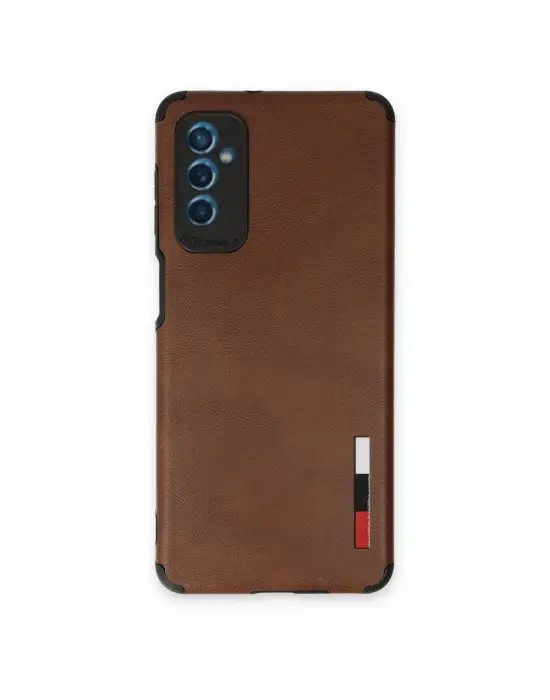 Samsung Galaxy M52 5g Kılıf Loop Deri Silikon - Kahverengi