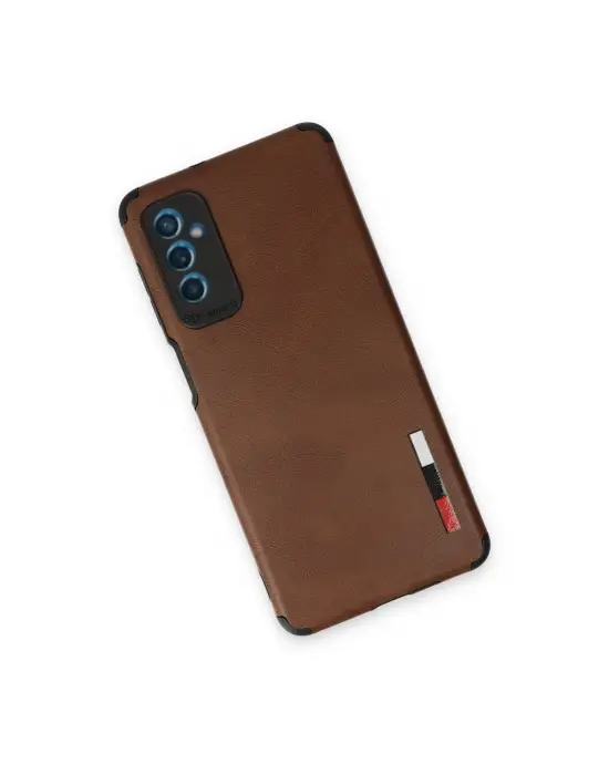 Samsung Galaxy M52 5g Kılıf Loop Deri Silikon - Kahverengi