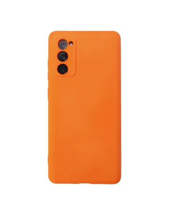 Samsung Galaxy S20 Fe Kılıf Nano İçi Kadife Silikon - Turuncu