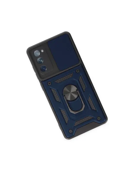 Samsung Galaxy S20 Fe Kılıf Pars Lens Yüzüklü Silikon - Lacivert