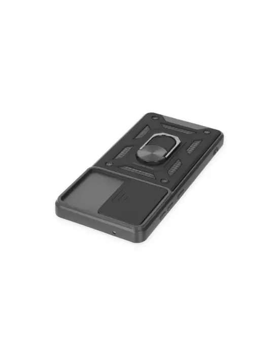 Samsung Galaxy S20 Fe Kılıf Pars Lens Yüzüklü Silikon - Siyah