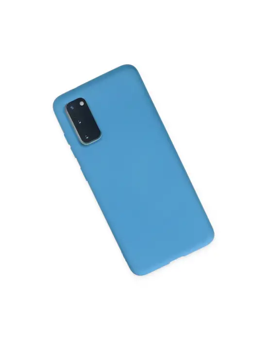Samsung Galaxy S20 Kılıf Nano İçi Kadife Silikon - Mavi