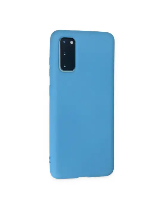Samsung Galaxy S20 Kılıf Nano İçi Kadife Silikon - Mavi