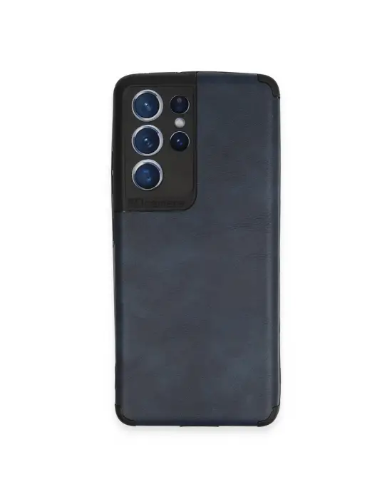 Samsung Galaxy S21 Ultra Kılıf Loop Deri Silikon - Lacivert