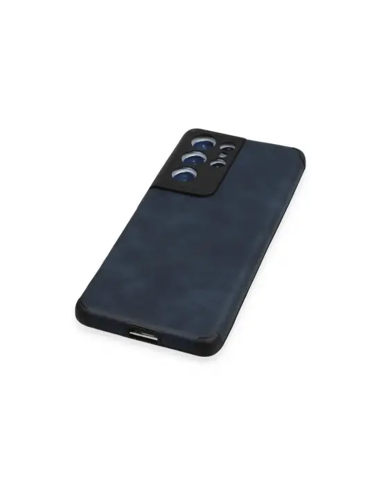 Samsung Galaxy S21 Ultra Kılıf Loop Deri Silikon - Lacivert