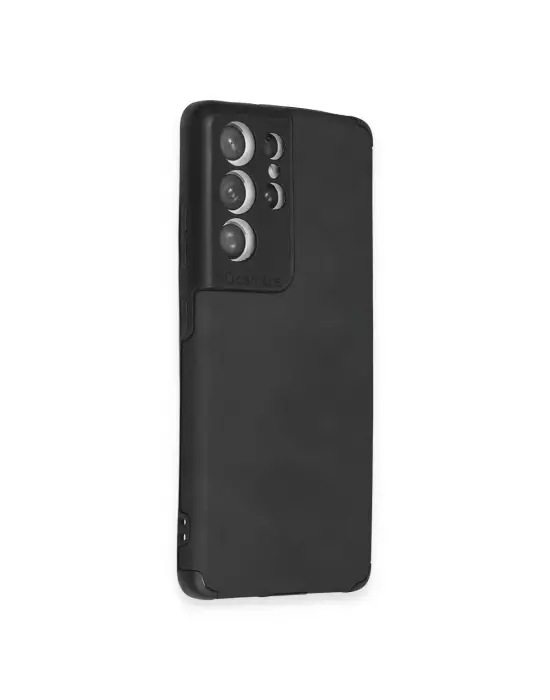 Samsung Galaxy S21 Ultra Kılıf Loop Deri Silikon - Siyah