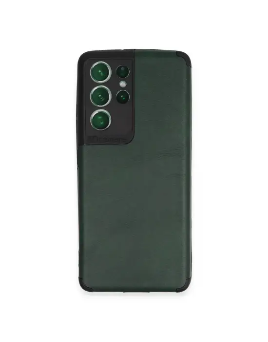 Samsung Galaxy S21 Ultra Kılıf Loop Deri Silikon - Yeşil