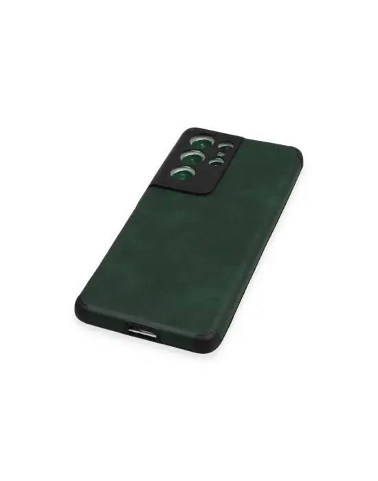 Samsung Galaxy S21 Ultra Kılıf Loop Deri Silikon - Yeşil