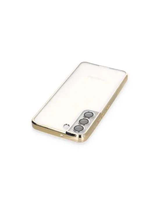 Samsung Galaxy S22 Kılıf Razer Lensli Silikon - Gold