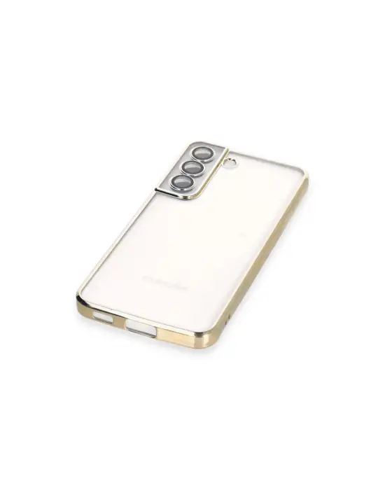 Samsung Galaxy S22 Kılıf Razer Lensli Silikon - Gold