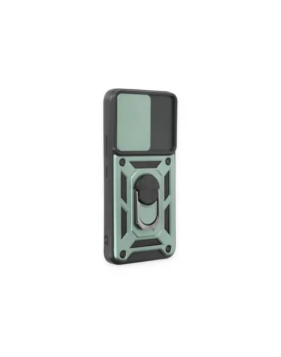 Samsung Galaxy S23 Kılıf Pars Lens Yüzüklü Silikon - Yeşil