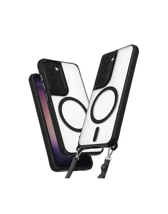 Samsung Galaxy S23 Plus Kılıf Enka Magsafe Silikon Kılıf - Siyah