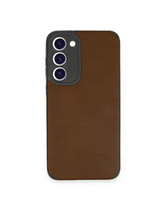 Samsung Galaxy S23 Plus Kılıf Loop Deri Silikon - Kahverengi