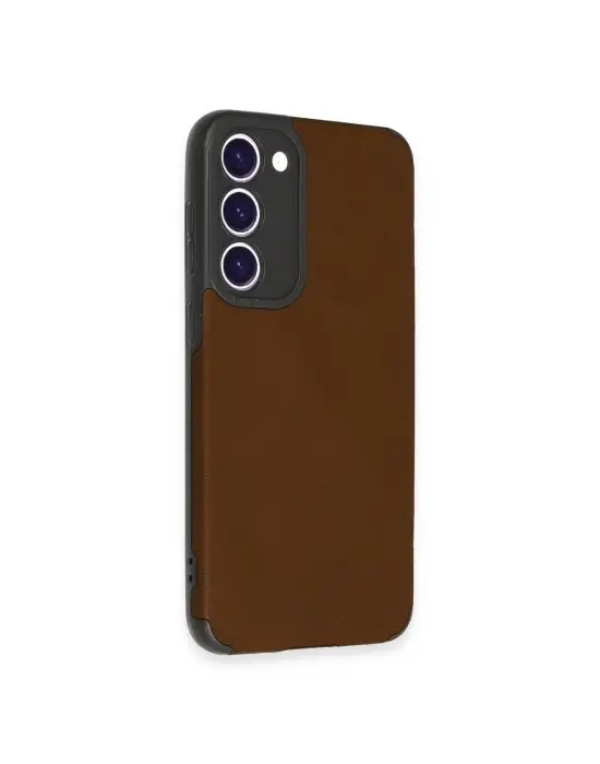 Samsung Galaxy S23 Plus Kılıf Loop Deri Silikon - Kahverengi