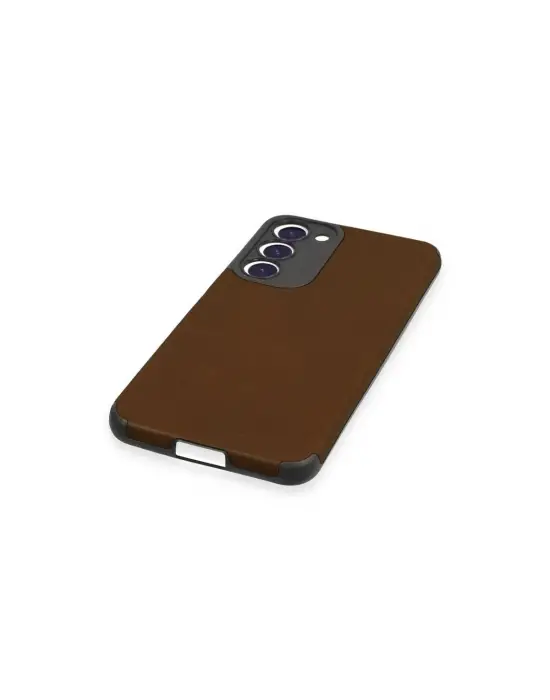 Samsung Galaxy S23 Plus Kılıf Loop Deri Silikon - Kahverengi