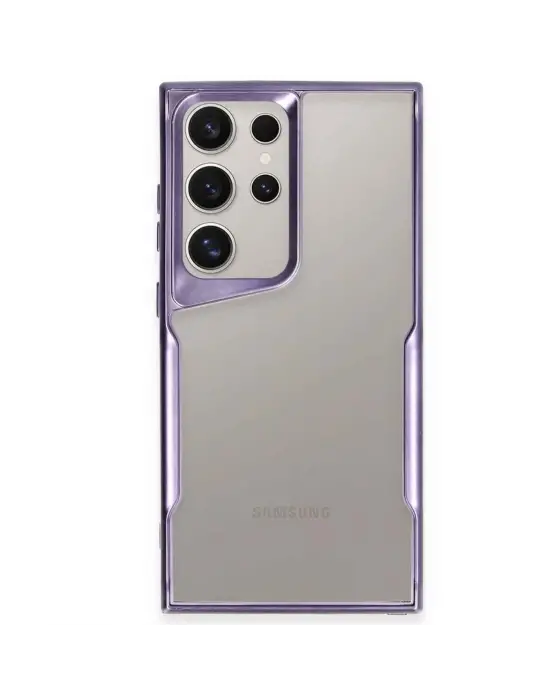 Samsung Galaxy S23 Ultra Kılıf Boyi Silikon Kapak - Derin Mor
