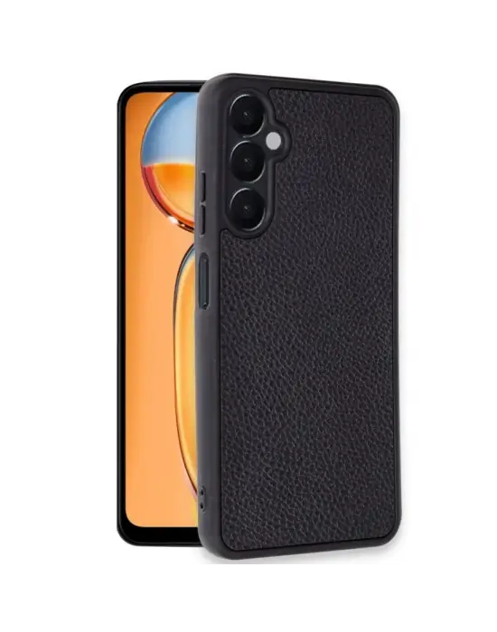Samsung Galaxy S24 Fe Kılıf Aras Deri Kapak - Siyah