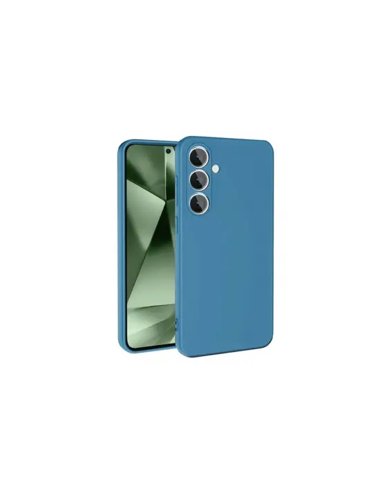 Samsung Galaxy S24 Fe Kılıf Nano İçi Kadife Silikon - Mavi