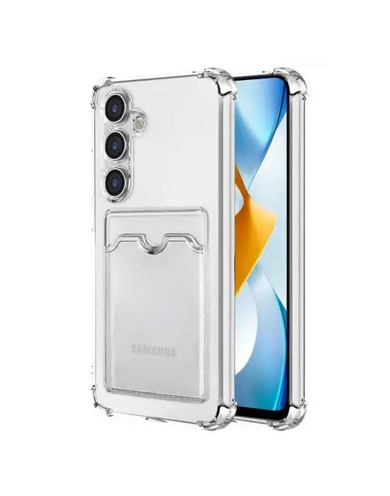 Samsung Galaxy S24 Kılıf Kart Şeffaf Silikon - Şeffaf