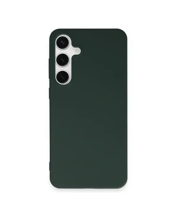 Samsung Galaxy S24 Plus Kılıf First Silikon - Koyu Yeşil