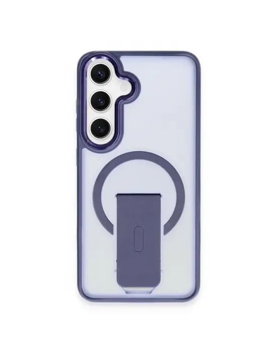 Samsung Galaxy S24 Tork Magsafe Standlı Kapak - Lacivert