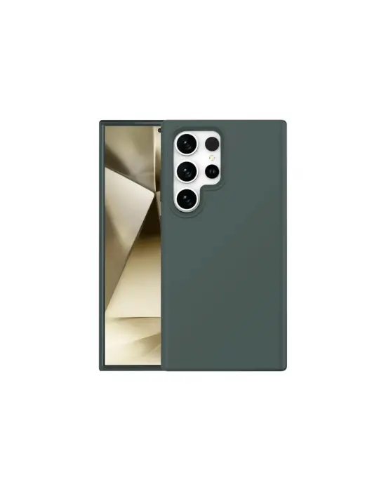 Samsung Galaxy S24 Ultra Kılıf First Silikon - Koyu Yeşil