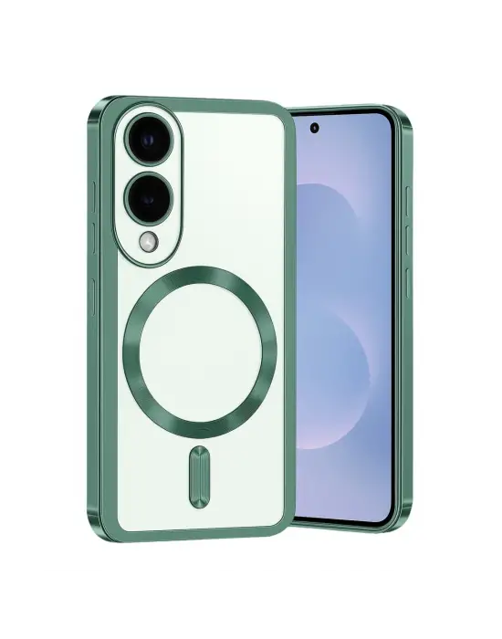 Samsung Galaxy S25 Edge Kross Magneticsafe Kapak - Koyu Yeşil