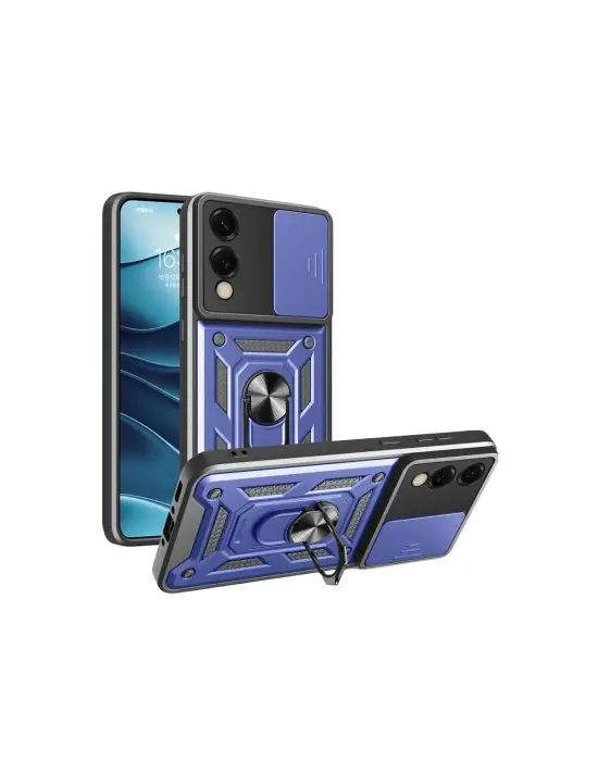 Samsung Galaxy S25 Edge Pars Lens Yüzüklü Silikon - Lacivert