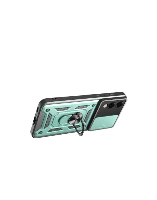 Samsung Galaxy S25 Edge Pars Lens Yüzüklü Silikon - Yeşil