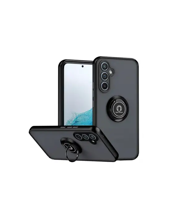 Samsung Galaxy S25 Fe Montreal Yüzüklü Silikon Kapak - Siyah