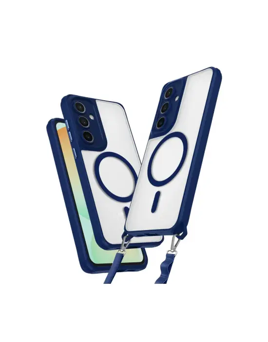 Samsung Galaxy S25 Plus Kılıf Enka Magsafe Silikon Kılıf - Lacivert