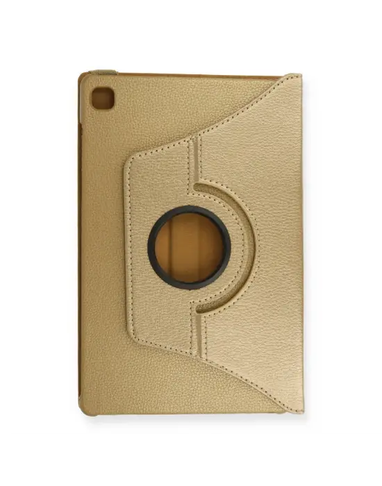 Samsung Galaxy T500 Tab A7 10.4 Kılıf 360 Tablet Deri Kılıf - Gold