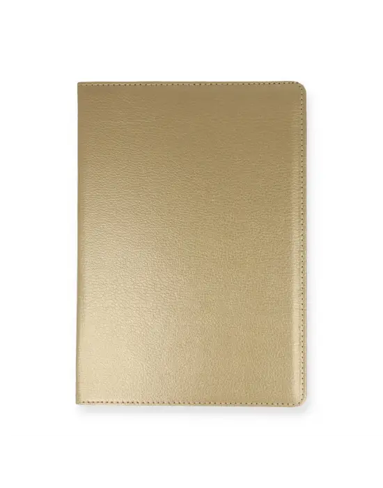 Samsung Galaxy T500 Tab A7 10.4 Kılıf 360 Tablet Deri Kılıf - Gold