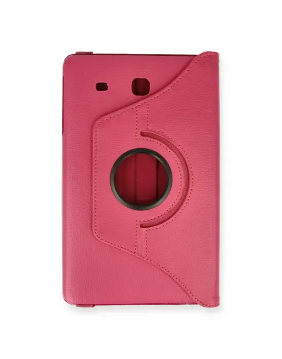 Samsung Galaxy T560 Tab E 9.7 Kılıf 360 Tablet Deri Kılıf - Pembe