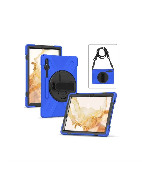 Samsung Galaxy T737 Tab S7 Fe 12.4 Kılıf Amazing Tablet Kapak - Mavi