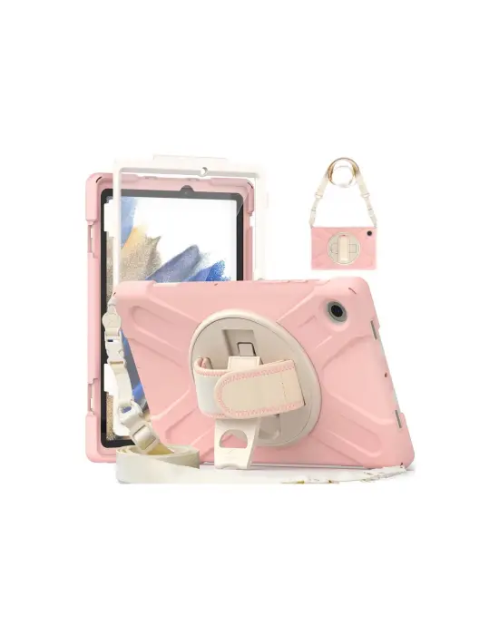 Samsung Galaxy X200 Tab A8 10.5 Kılıf Amazing Tablet Kapak - Pembe