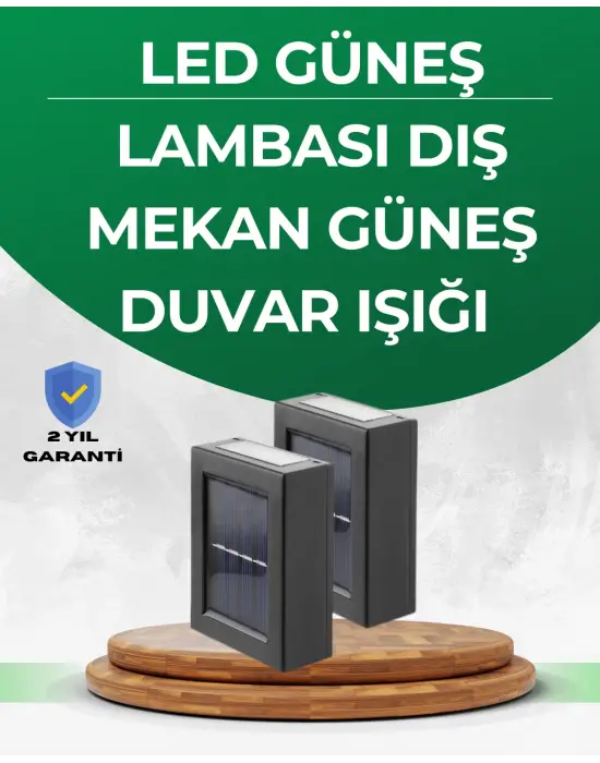 Şeffaf Abajurlu Duvar Tipi Solar Işık