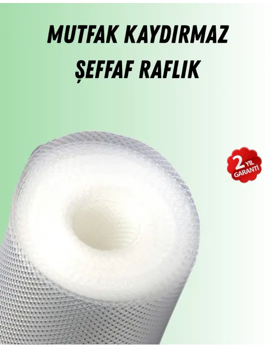 Şeffaf Mutfak Raflığı Ve Çekmece Kaplaması Kaydırmaz Pvc