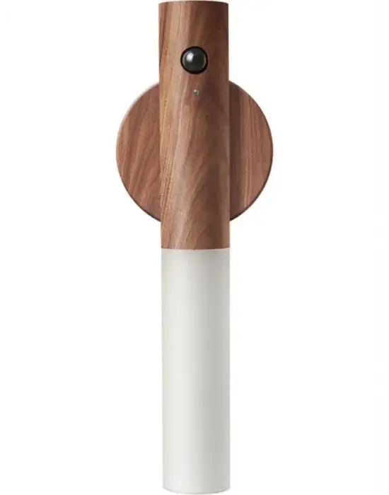 Sensörlü Usb Şarjlı Mıknatıslı Taşınabilir Duvar Aplik Masa Lambası Ahşap Görünümlü Gün Işığı