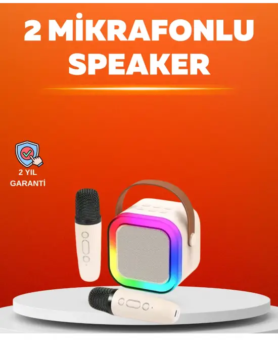 Ses Efektli Mikrofonlu Kablosuz Karaoke Sistemi