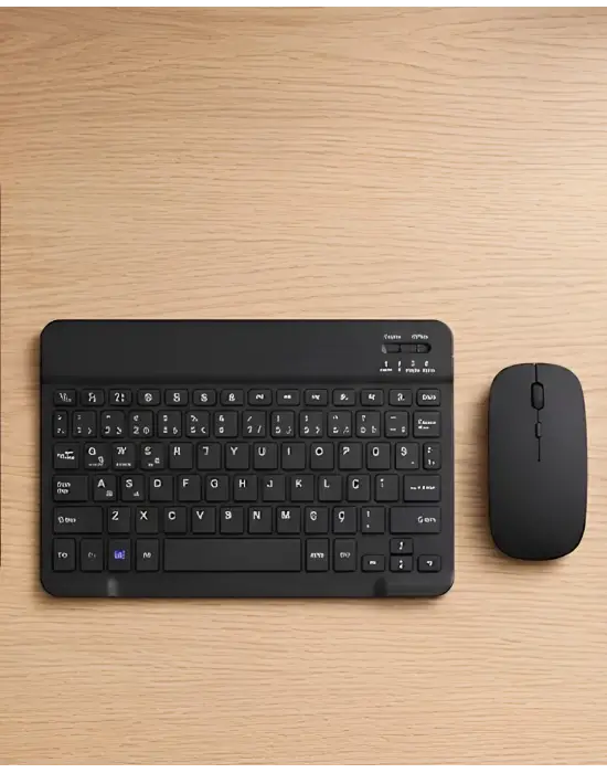 Sessiz Tuşlu Kablosuz Klavye Mouse Seti Çoklu Cihaz Uyumlu