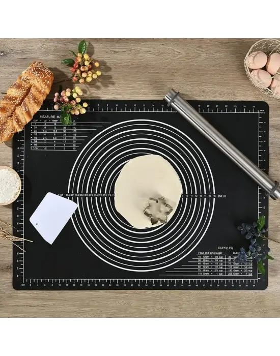 Silikon Çok Amaçlı Geniş Hamur Matı Hamur Açma Matı 40*50 cm