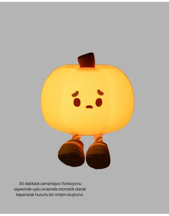 Silikon Pumpkin Night Light Telefon Tutuculu Led Lamba