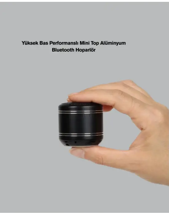 Silindir Tasarım Mini Bluetooth Hoparlör 10m Çekim Güçlü Bas Ve Mikrofonlu